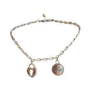 Love and Lock charm bracelet handmade